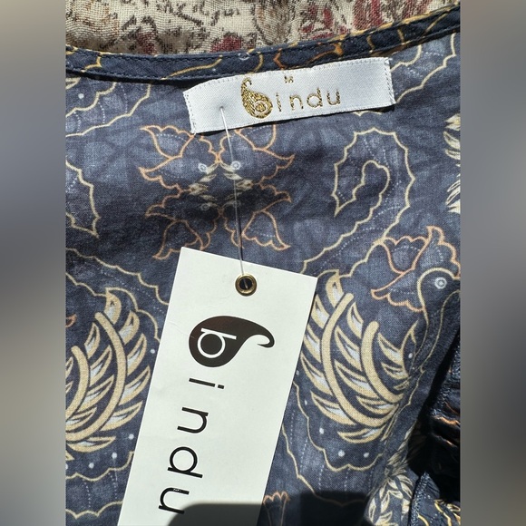 Bindu size medium blue short shirt shirt dress. - Picture 7 of 9